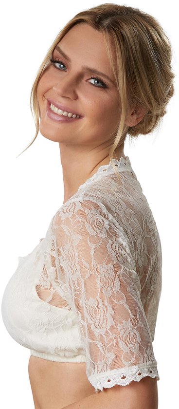 Dressforfun Dirndlblouse Lotti M - verkleedkleding kostuum halloween verkleden feestkleding carnavalskleding carnaval feestkledij partykleding - 303081
