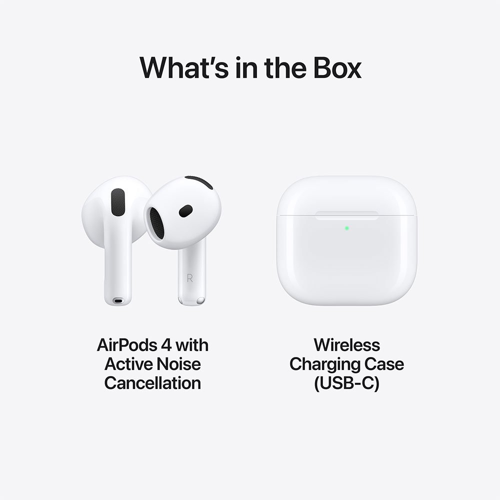 Apple AirPods 4e generatie met actieve ruisonderdrukking – USB-C – wit