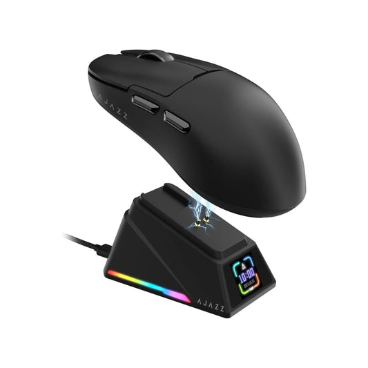 AJAZZ AJ159 APEX Gaming Muis Zwart – Ultralicht 56 g – 42.000 DPI – 8K Hz Polling – 12,5 × 6,5 × 3,9 cm