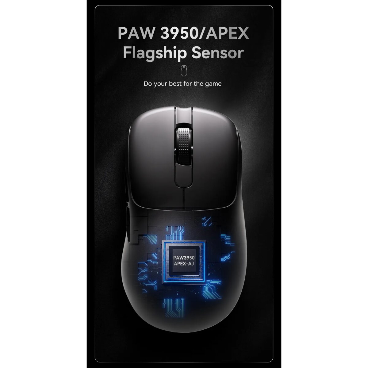 AJAZZ AJ159 APEX Gaming Muis Zwart – Ultralicht 56 g – 42.000 DPI – 8K Hz Polling – 12,5 × 6,5 × 3,9 cm