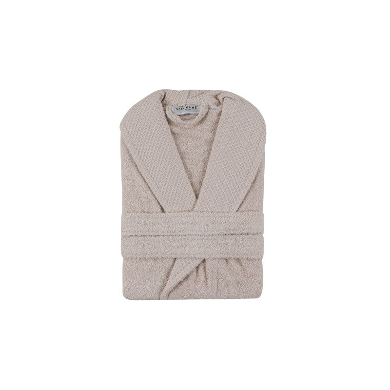 Capa Home luxe badjas katoen 360 gr/m² – cappuccino – maat S – unisex