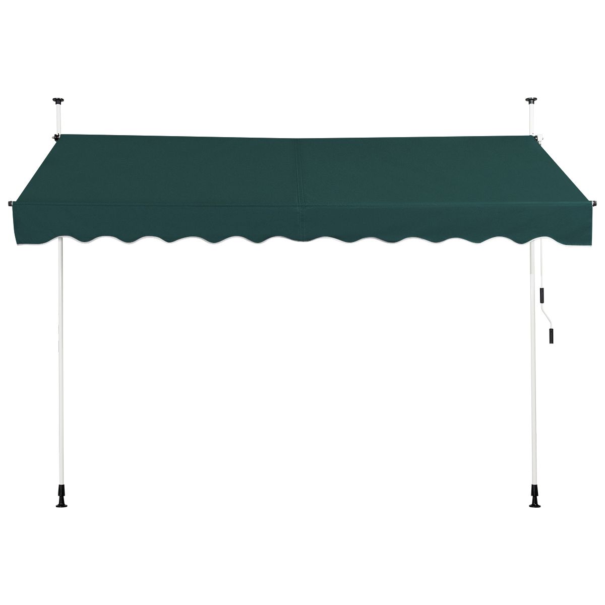 Coast Zonnescherm 300 x 120 cm Groen – Hoogteverstelbaar en Handmatig Bedienbaar