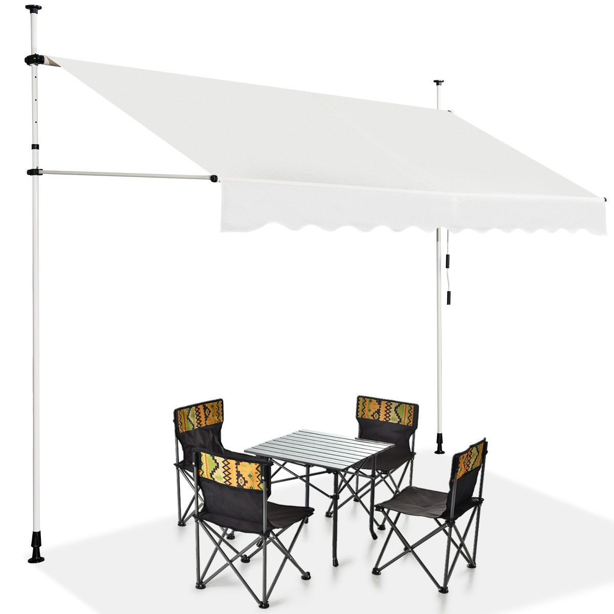 Coast Telescopische Zonluifel - Uitschuifbaar - 300 x 120 cm - Beige