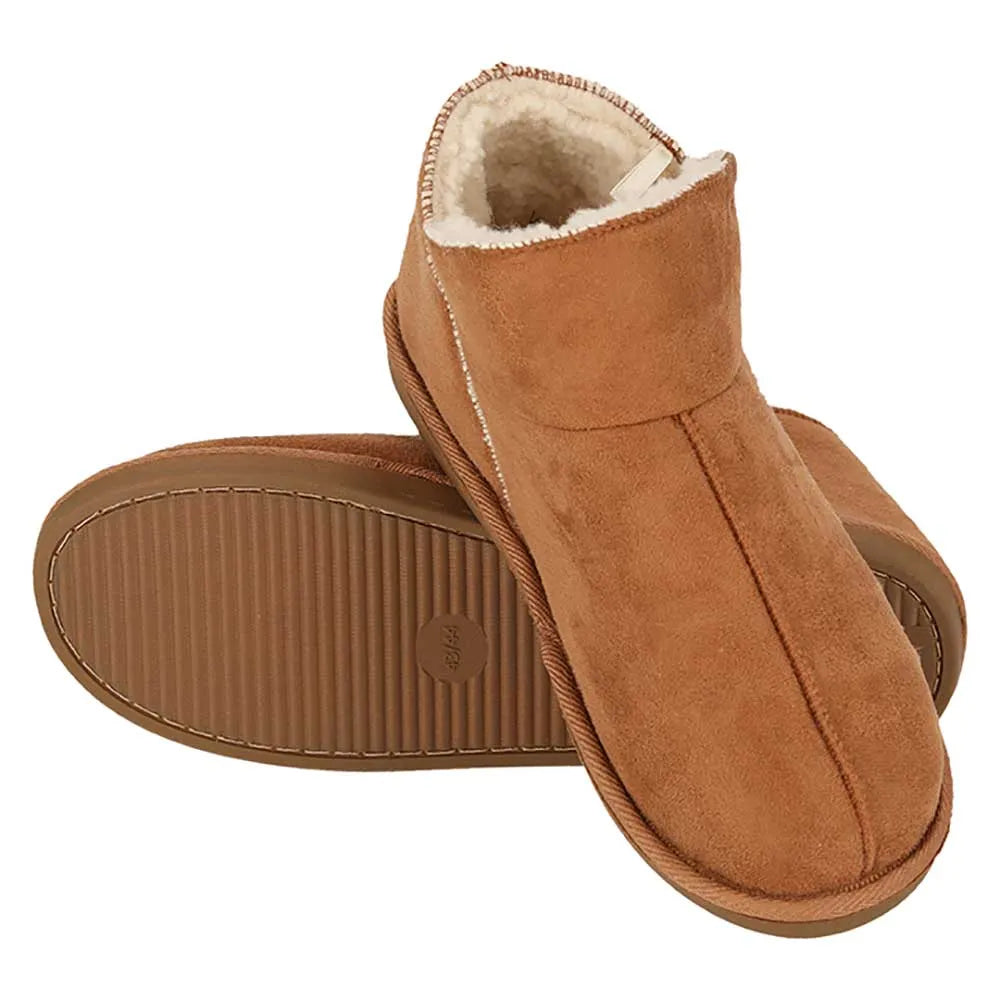 Apollo Heren Pantoffels Cognac – Suède Home Boots – Maat 45/46