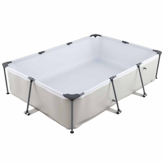 Coast Opzetzwembad met Filterpomp – Rechthoekig Zwembad 300 x 207 x 66 cm – Grijs