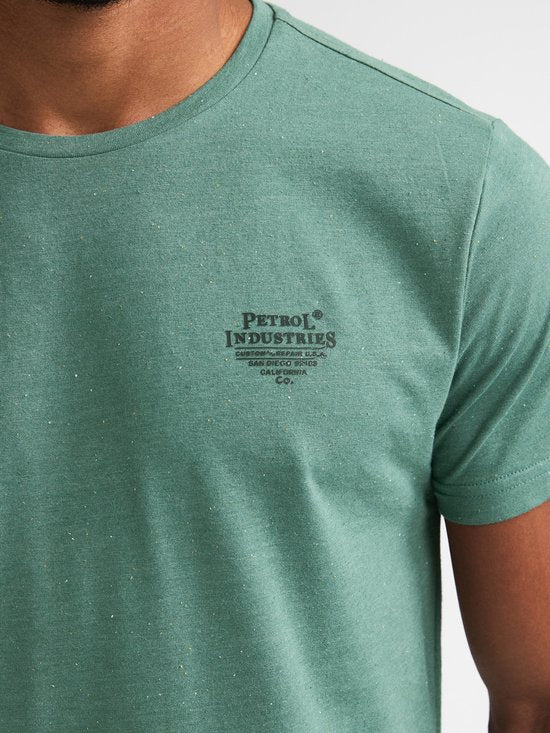 Petrol Industries - Heren Logo T-shirt Cosmos - Groen - Maat XXXL