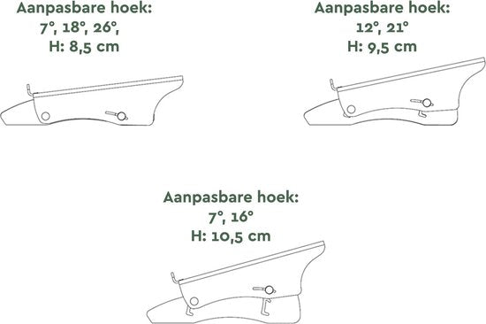 BRASQ Transparant Acryl Documenthouder tot A3 formaat - 7 posities - In hoogte verstelbaar - Kantelbaar