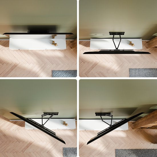 Auronic TV Beugel - TV Muurbeugel - Draaibaar en Kantelbaar - 37 tot 90 inch - Tot 65 KG - Zwart
