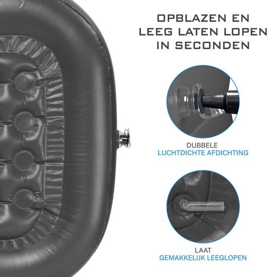 Care Less Opblaasbaar Ligbad - Volwassenen en Kinderen - Opvouwbaar Zitbad - Inclusief Elektrische Pomp en Afvoerslang