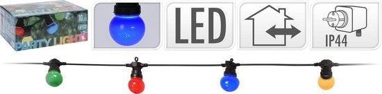 Feestverlichting 10 gekleurde LED-lampen - 8 lichtfuncties