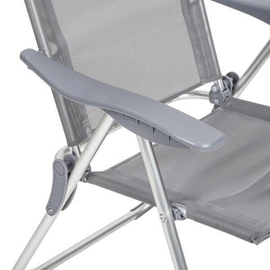 tectake® - Kampeerstoelen - Campingstoel -Tuinstoel - Opklapbaar - set van 4 - grijs - 402181