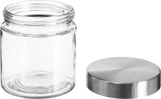 Secret de Gourmet Voorraadbus/voorraadpot - 0,75L - glas - RVS deksel - 750 ml - met luchtdichte deksel