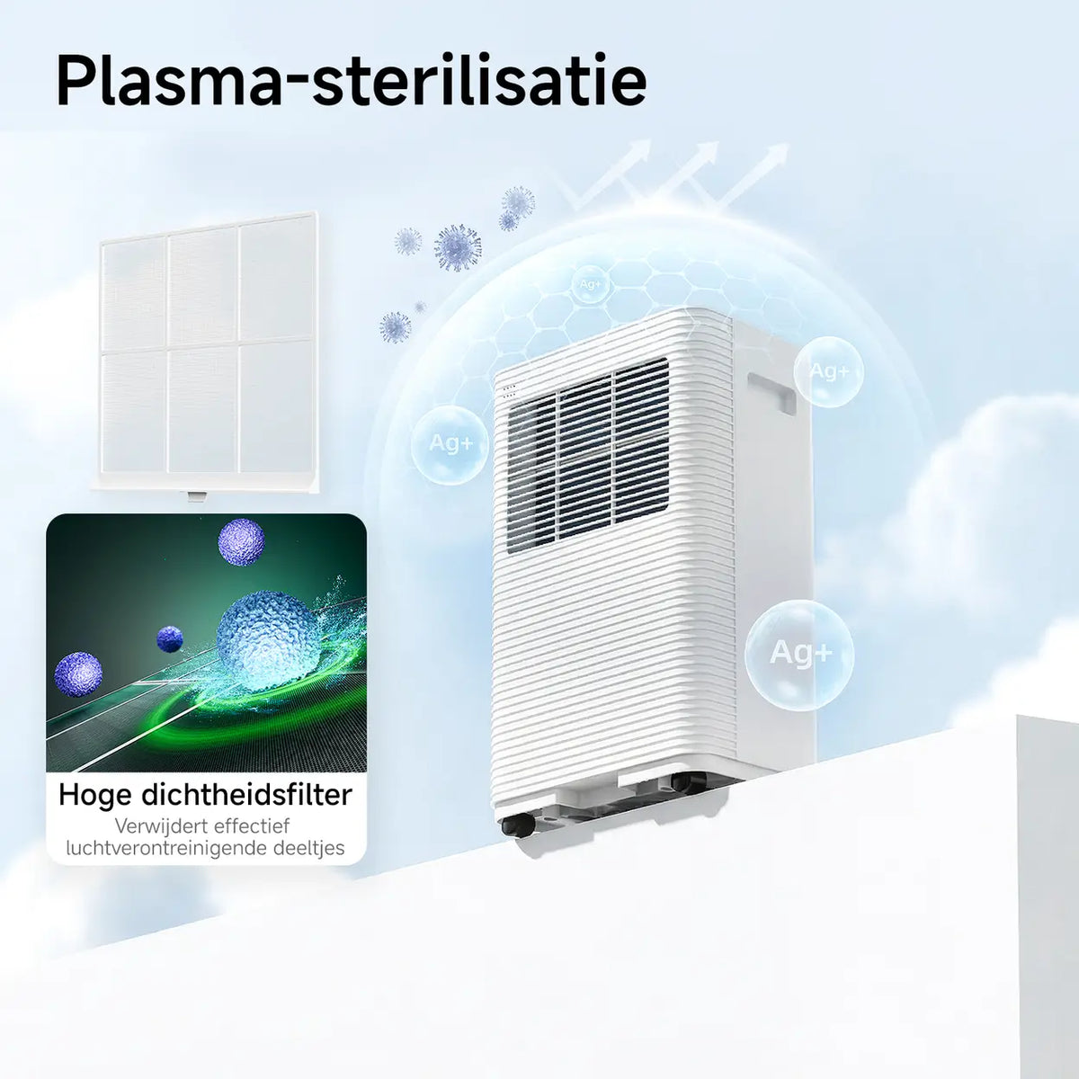 VINO slimme luchtontvochtiger - 12 L/dag - wifi - 1,8 L tank - wit