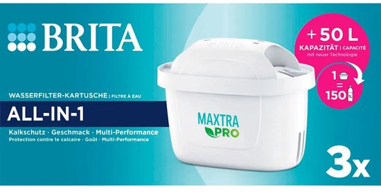 Brita Maxtra Pro Pure 3er 1050624 Waterfilter Wit
