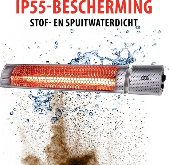 alpina Heater Terrasverwarmer - Elektrisch - Binnen en Buiten - Infrarood - Hangend - met Afstandsbediening - 2000W
