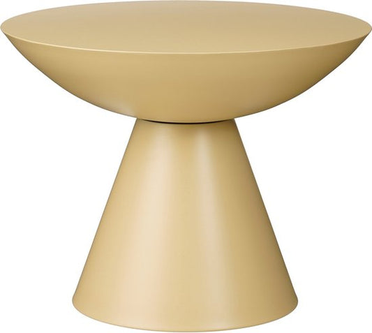 Mica Decorations Celise Bijzettafel - H44 x Ø59 cm - Metaal - Beige