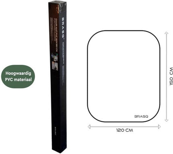 BRASQ Bureaustoelmat CM200 - Transparant - 120x150 cm - Hoogwaardig PVC - Vloerbeschermer voor Harde Vloeren