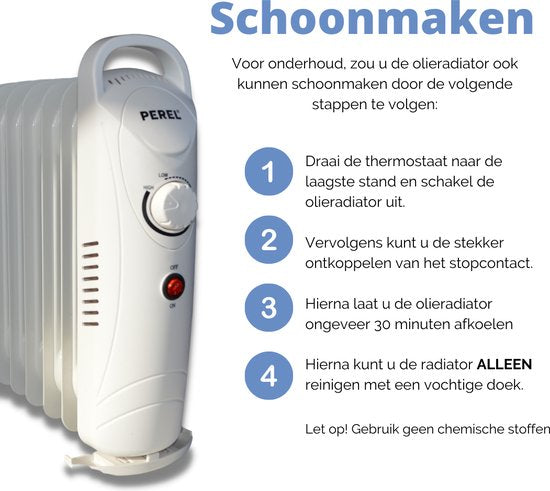 Perel Olieradiator, 7 ribben, 700 W