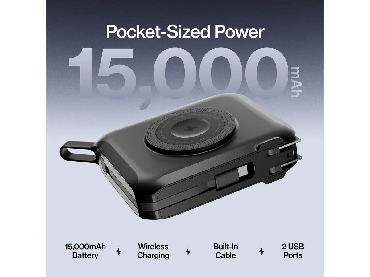 SmartCharge Pro Powerbank - 15.000 mAh - 60 W - Zwart