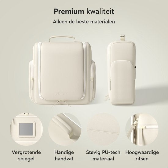 ONYX Toilettas Beige - Make Up Tasje - Cosmetica Organizer