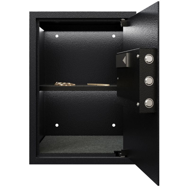 Auronic Elektronische Kluis Extra Groot - 54L - Staal - Zwart