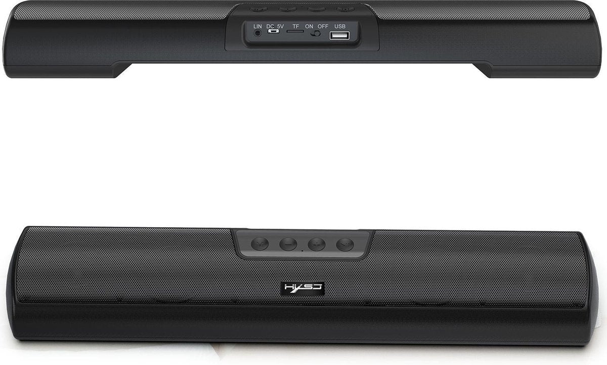HXSJ Q3 Soundbar PC Speaker - AUX / Bluetooth draadloze - voor desktop computers / notebooks / smart-tvs / projector apparatuur - Zwart
