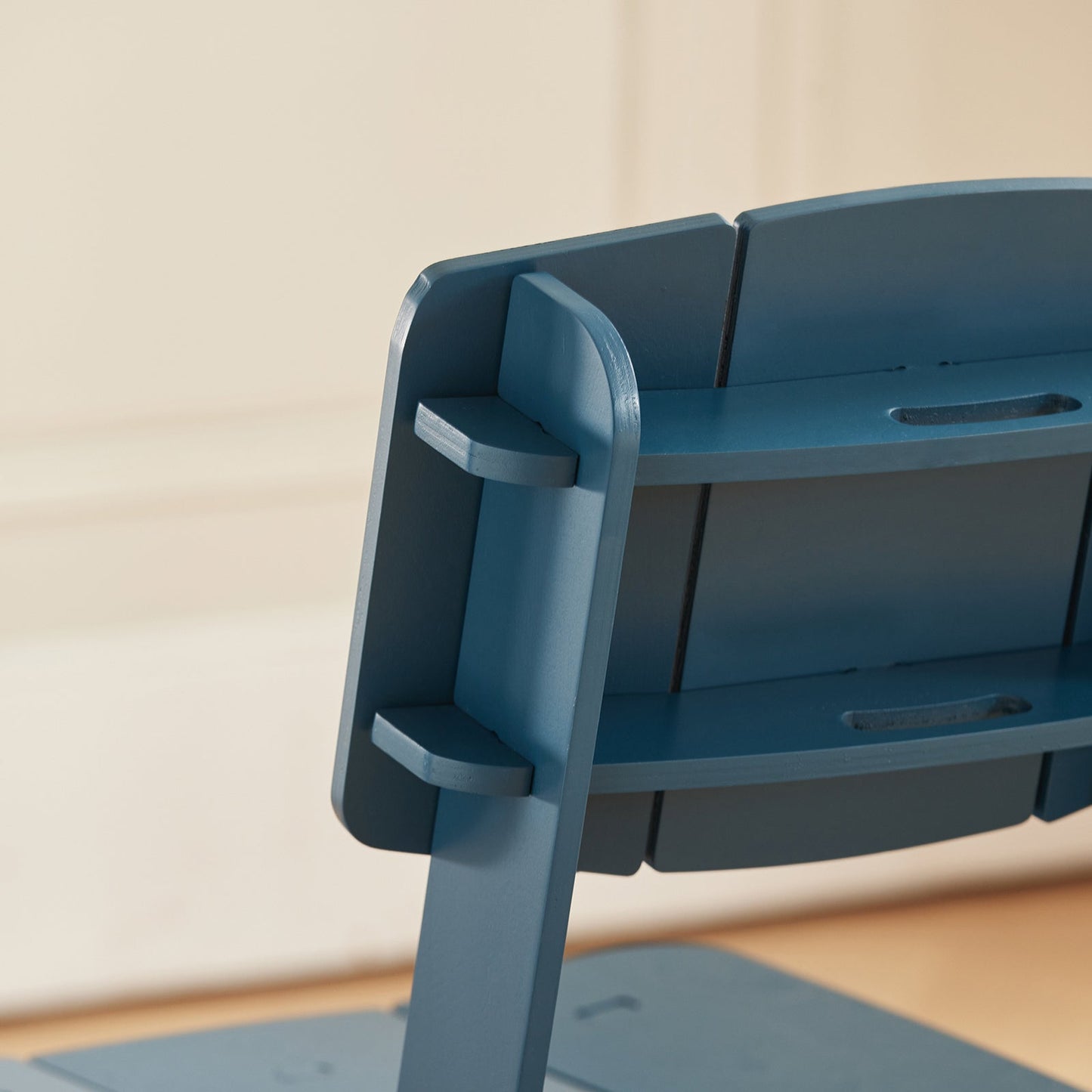 SoBuy HFST01-B Ergonomische Designstoel – Stijlvolle Houten Eetkamer- en Bureaustoel in Blauw