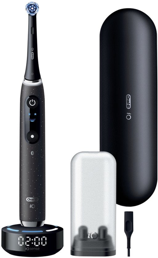 Oral-B iO 10 Elektrische Tandenborstel - Zwart - inclusief Oplaadreisetui en Opzetborstelhouder