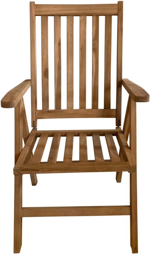 AXI Nuria Teak Verstelbare Tuinstoelen – Houten inklapbare tuinstoelen – 5 Standen – Set van 2 stuks – 100% Teak – 180 kg draagkracht – Tuin, terras of balkon