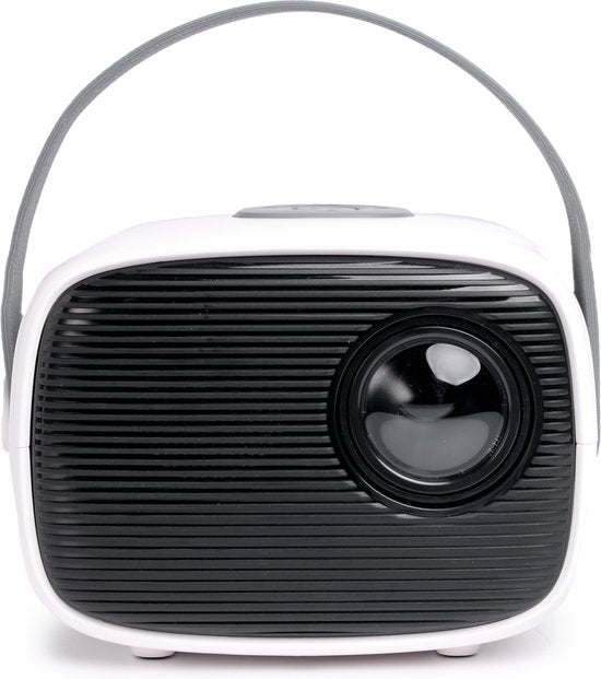 QLT TV Projector – Mini Beamer met LED Lichtbron – Resolutie 800 x 480 Pixels – 16:9 – Projectieafstand 1 tot 4 Meter – Met Afstandsbediening - Wit