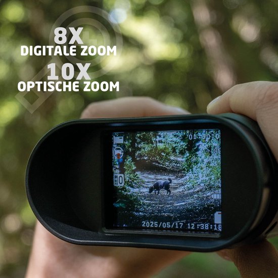 BREND BR-2242 Digitale Verrekijker - 300 Meter Nachtzicht - 4K - 40 Megapixel - IPS-Scherm - 10x Zoom - Zaklamp - Inclusief SD-Kaart