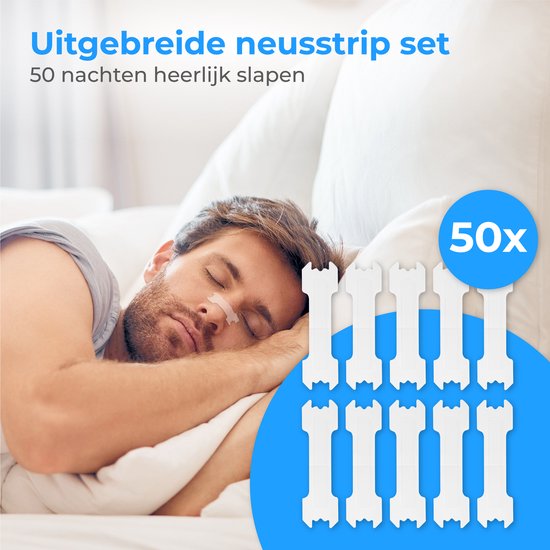 Nuvance - Neusstrips 50 Stuks - Neuspleisters - Transparant - Anti Snurk Pleisters voor Goede Nachtrust - Neusspreider - Stop met Snurken