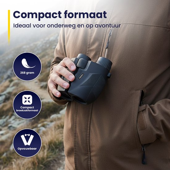 ODESSEY Verrekijker - met Case, Onderhoudskit en Telefoonhouder - 8x25 - FMC - BAK-7 - voor Volwassene & Kinderen