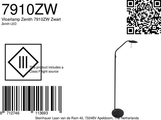 Vloerlamp Steinhauer Zenith LED - Zwart