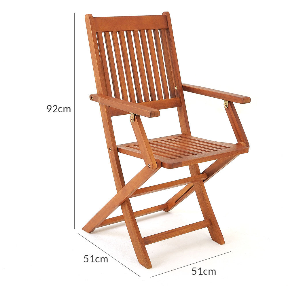 Casaria Set van 2 Klapstoelen – Inklapbaar – max. 100 kg – 51 x 51 x 92 cm – Bruin