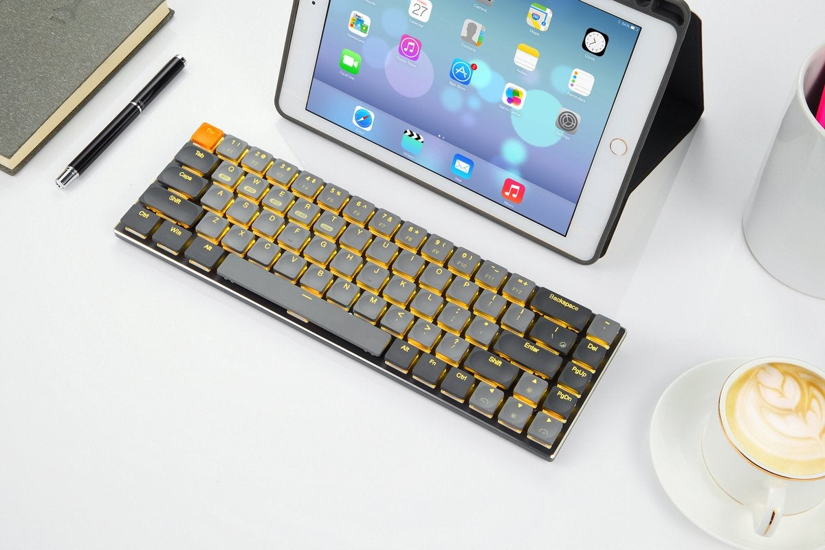 XINMENG RF-68MINI Draadloos Mechanisch Toetsenbord - 68Keys - Bluetooth/2.4G/Line 3modes - Low Blue Switch - RGB LIGHT - Windows/Mac - QWERTY - Lichtgewicht en draagbaar