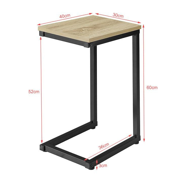 SoBuy Bijzettafel - Salontafel - Max. 20KG - 30 x 60 x 40 cm - Houtkleur