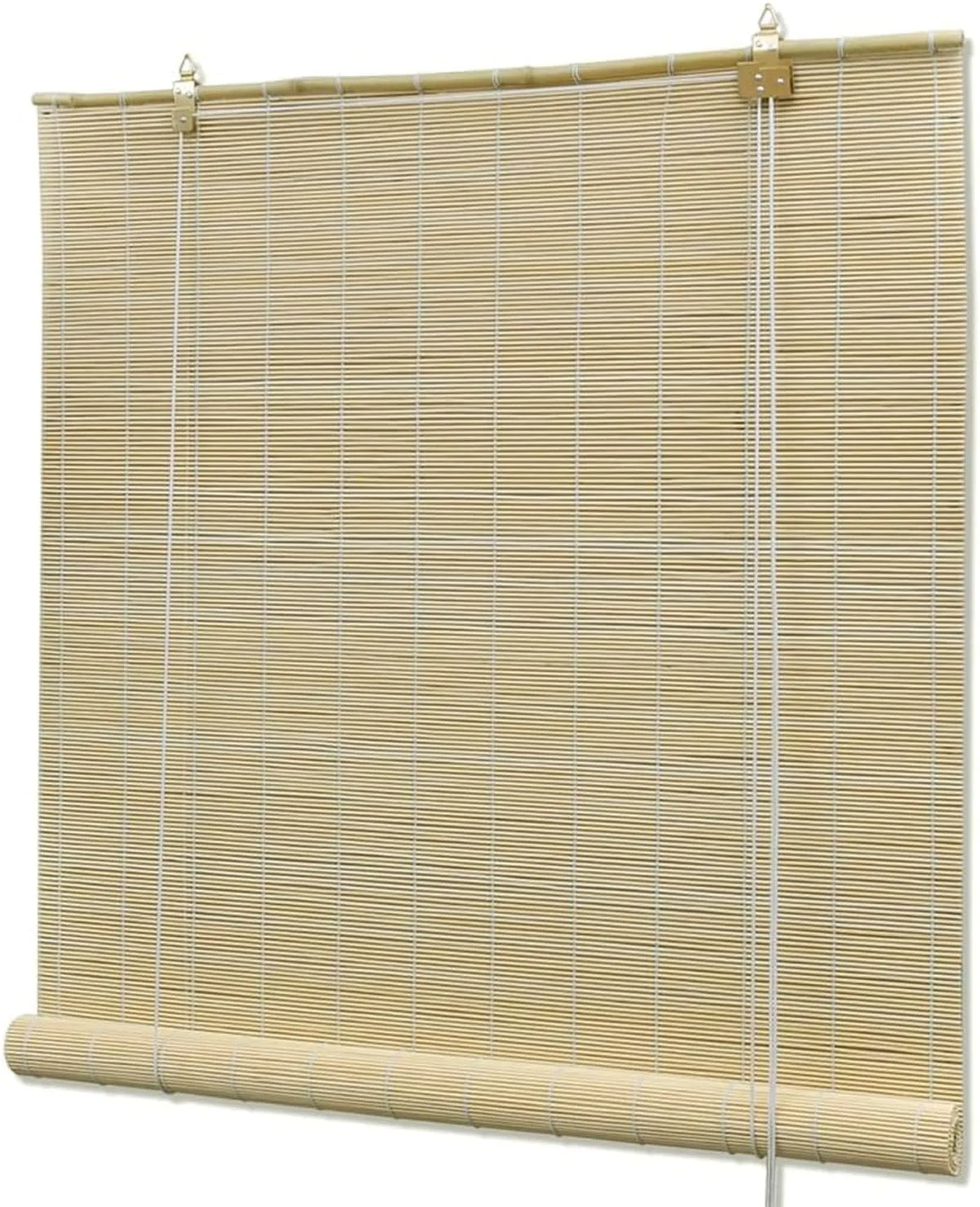 vidaXL Bamboe Rolgordijn - 80 x 220 cm - Naturel - Lichtfilterend en Privacyverhogend