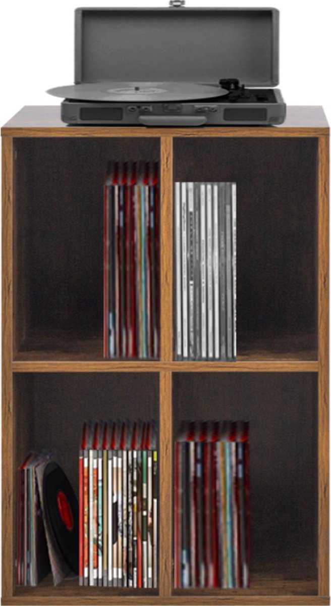 VDD Vinyl Wish - Platenkast - Bruin - 74.5x37x44.5