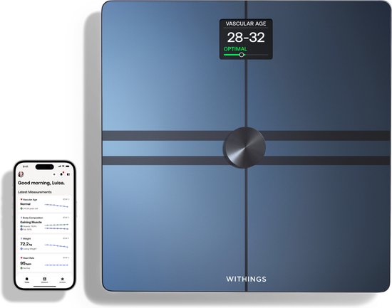 Withings Body Comp - Zwart-Slimme Weegschaal - Volledige lichaamsanalyse