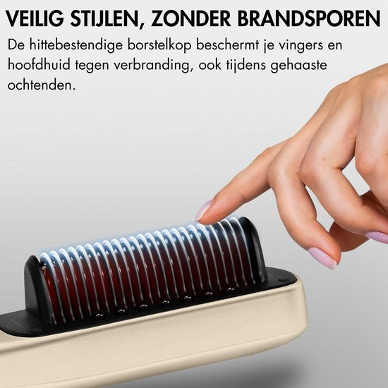 Sansbeauté® Stoomstijltang PRO - Stoom Stijltang - Professionele Stijltang 5.0 – Stoomstijltangs - Cremé