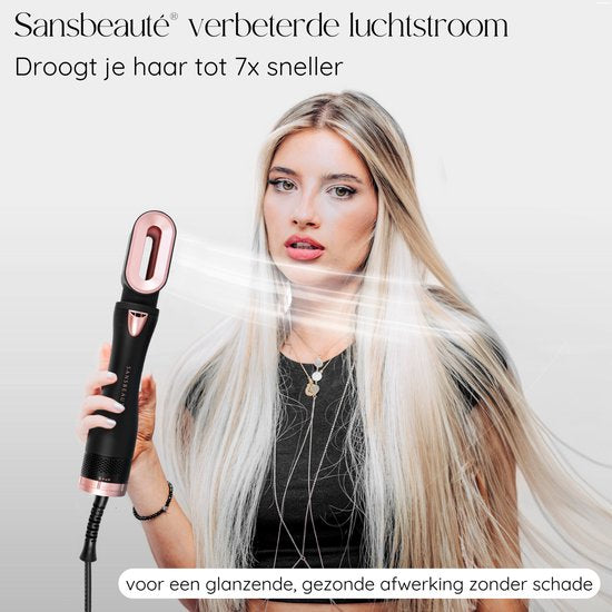 Sansbeauté® 4-in-1 Fohnborstel met Diffuser - Multistyler - Airstyler - Haarborstel - Krulborstel - Haarborstel - Stijlborstel - Warmteborstel - Volume en Krullen