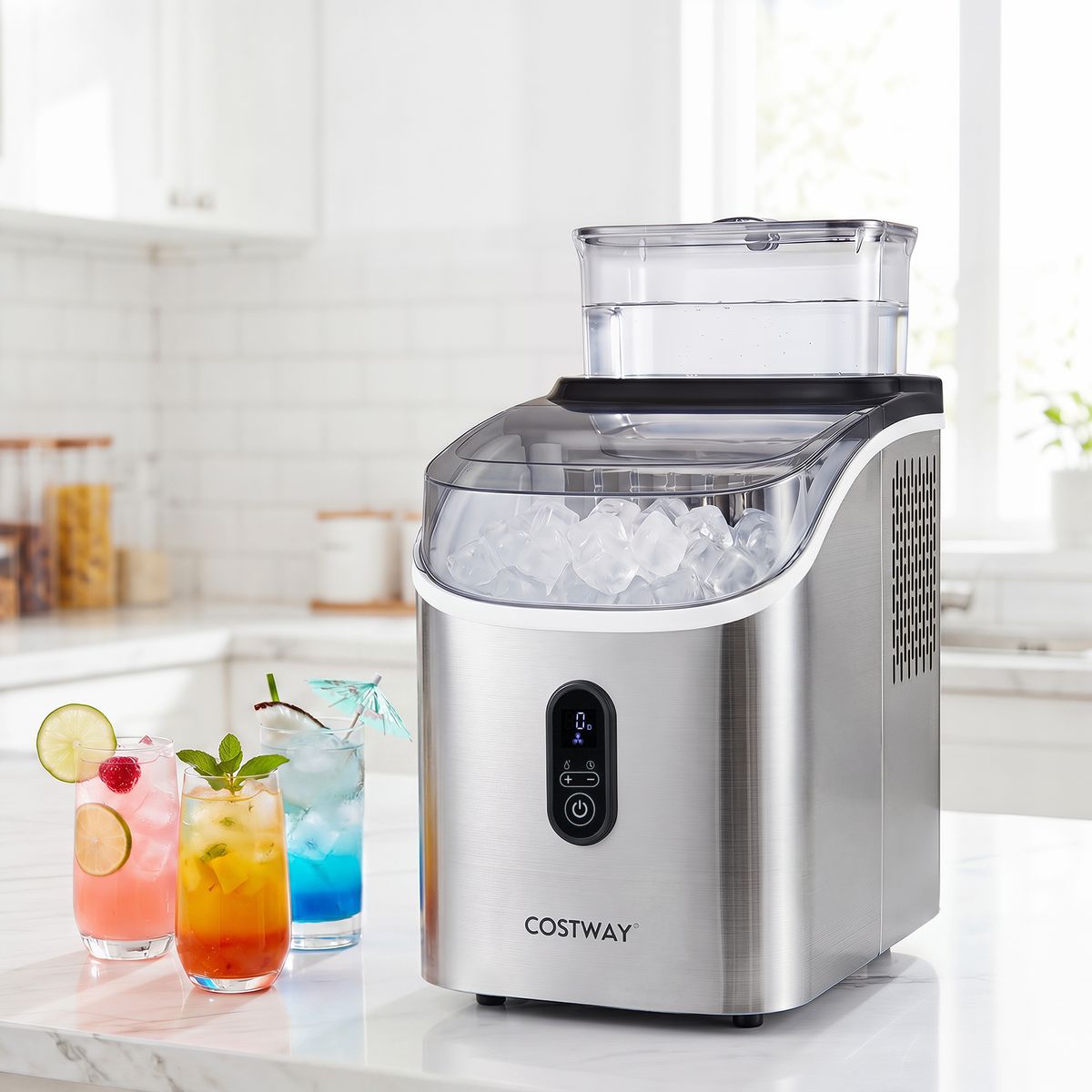 Coast IJsblokjesmachine - 13 standen dikte-instelling - 24-uurs timer - zilver/zwart