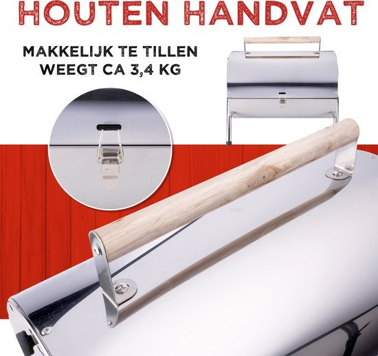 BBQ Collection draagbare houtskoolbarbecue - uitklapbaar - 42x29,5x37cm