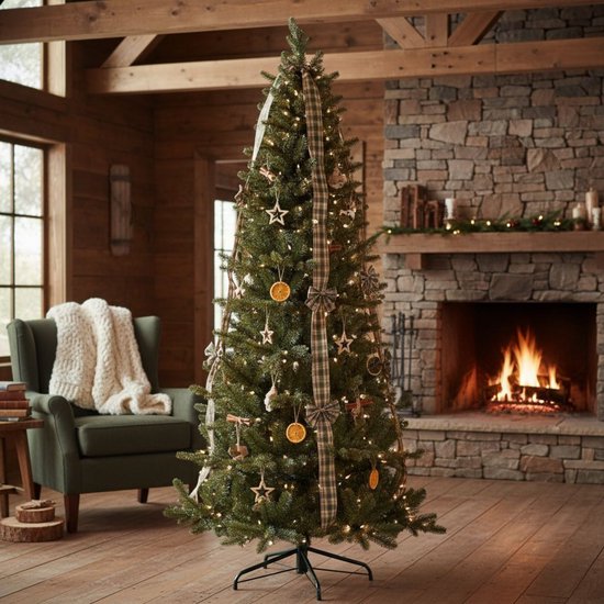 Triumph Tree Sherwood Smalle Kunstkerstboom - Kunst Kerstboom H260 x Ø109 cm - Groen