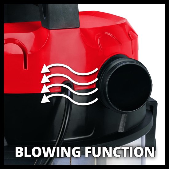 Einhell Elektrische Nat-/Droogzuiger TE-VC 2230 SA - 1150 W - 220 mbar - 30 L - ECO-technologie - Luchttekortregelaar - Incl. Combimondstuk tapijt / gladde vloer - 3 m slang - Telescopische buis