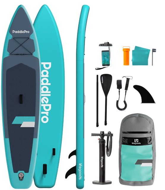 LifeGoods SUP Board Touring - 165 KG Draagkracht - Opblaasbaar - Compleet Sup pakket - Blauw