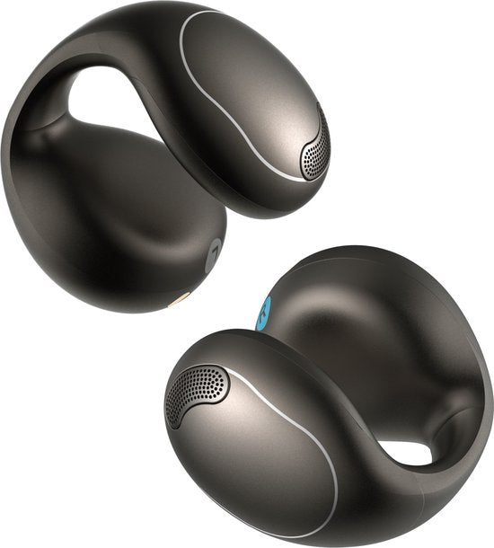 soundcore by Anker C40i Draadloze Open-Ear Oordopjes Zwart - Earbuds - clip-on, flexibel joint design, knopbediening, lichtgewicht comfort, stabiele pasvorm met bevestigbare grips, uitgebreide drivers voor een helder geluid.
