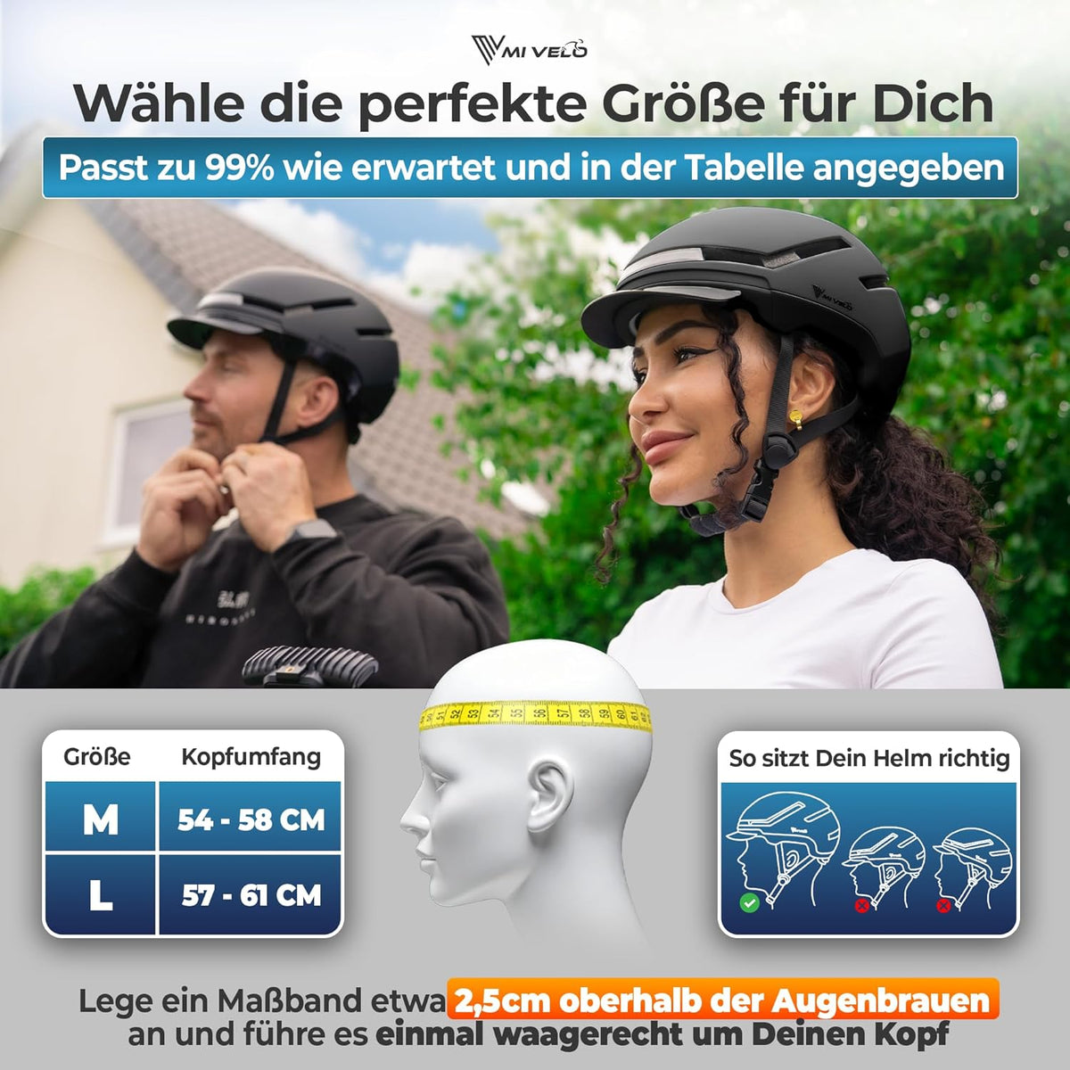 Mivelo Unisex Fietshelm NOVA - Met Lampje - NTA Gecertificeerd tot 45km/h - Zwart - Maat L (57-51 cm)