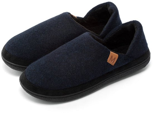 Milanoro - Comfortabele, warme herenpantoffels - Navy - 41-42